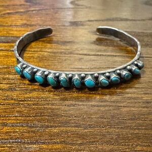 Vintage turquoise petit point bracelet